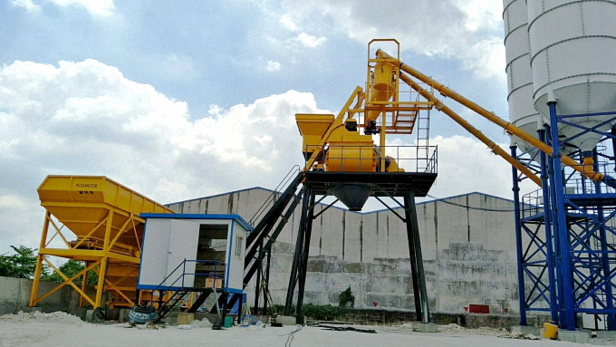Haomei HZS75 Concrete Mixing Plant Installed in Philippines