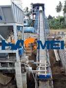 Mobile Concrete Mixing Plant Material Distributing