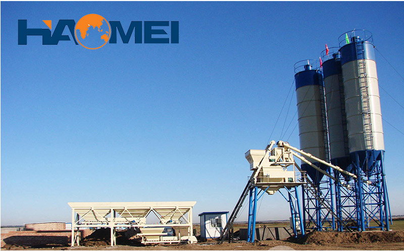 This is a picture of concrete batching and mixing plant.